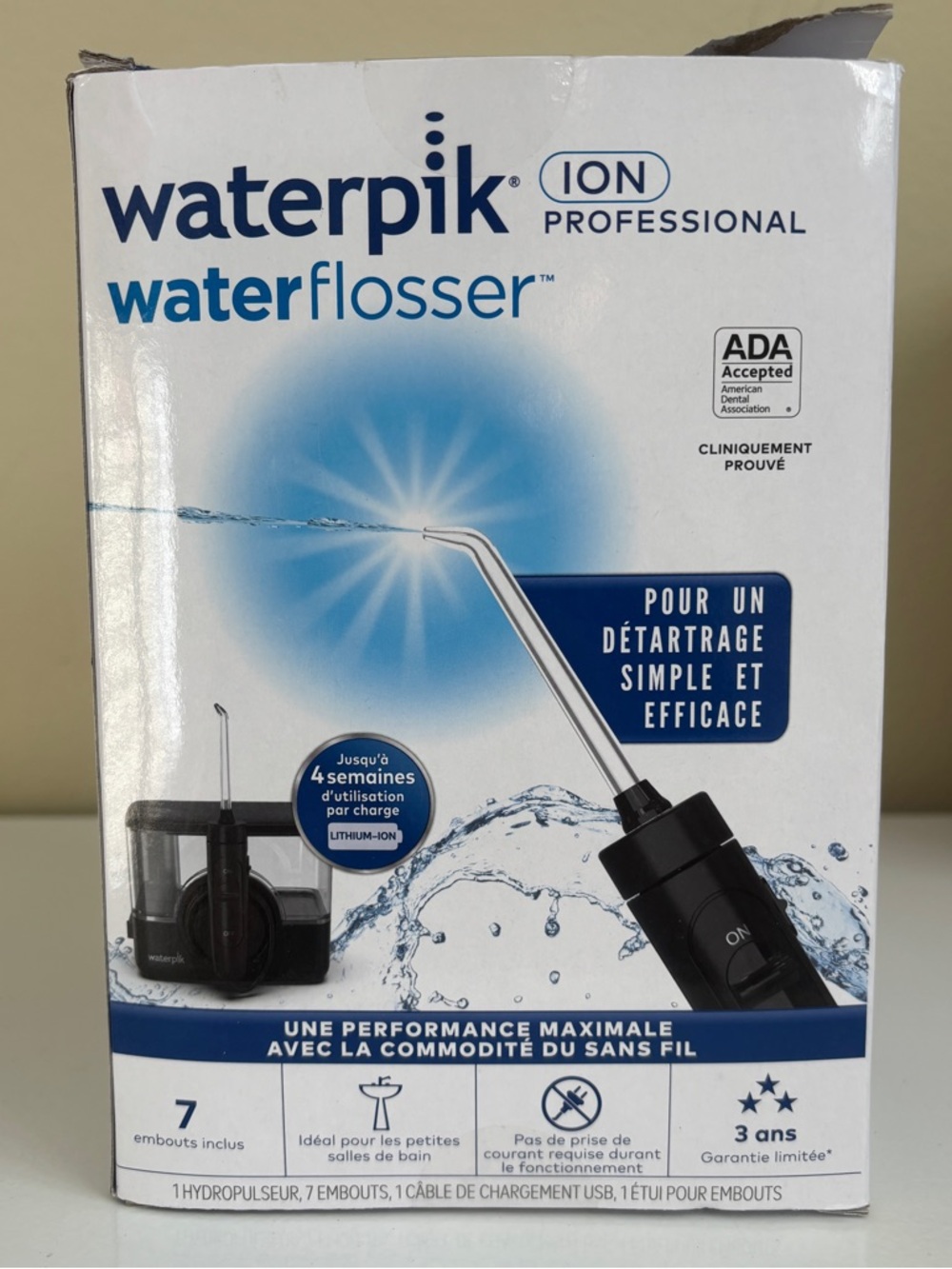 Waterpik ION Professional Water Flosser WF-12CD022-4 Black Open Box NEW - Picture 2 of 16